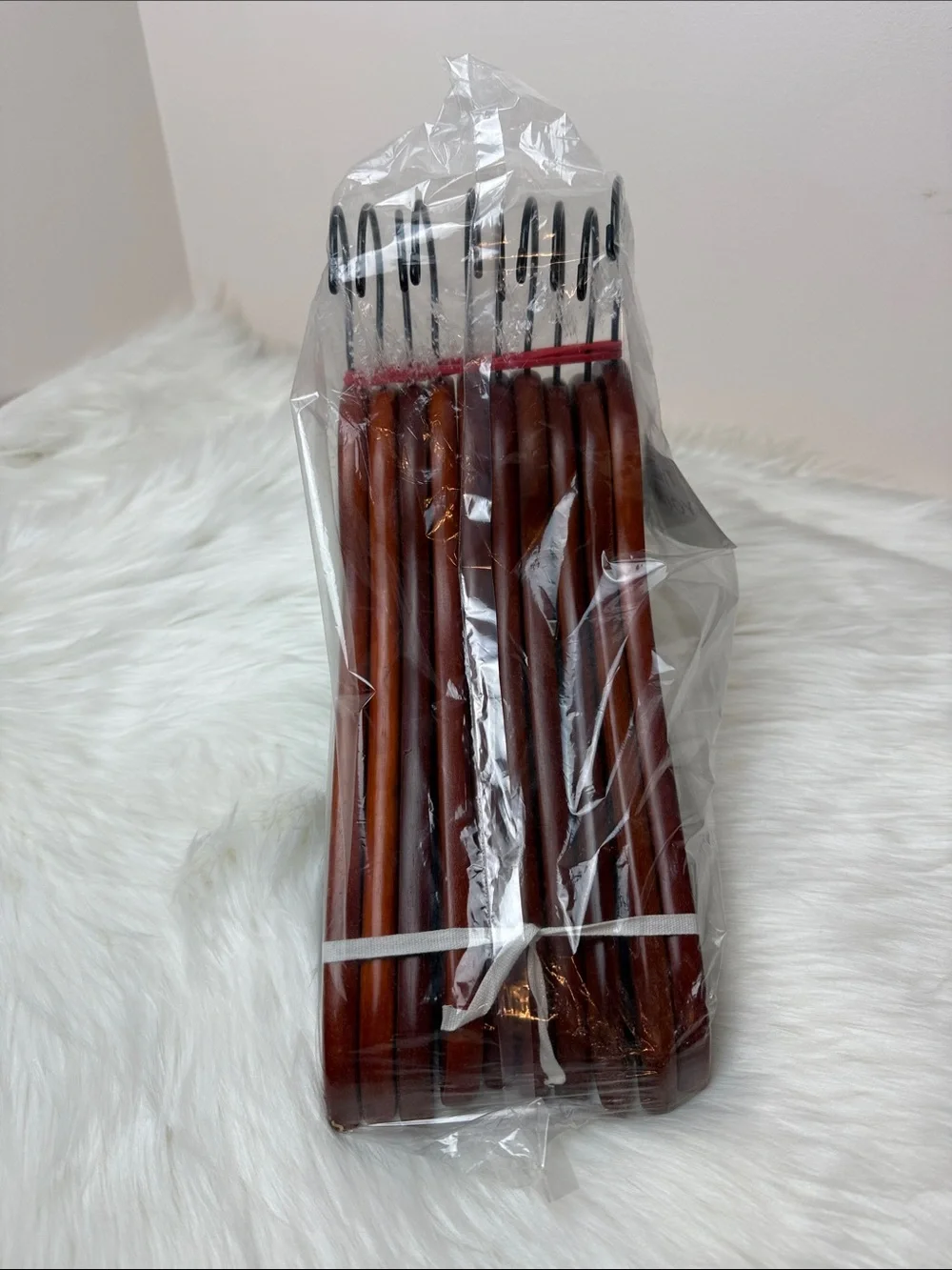 Brookstone Premium Wooden Suit Hangers in Mahogany - Set of 10